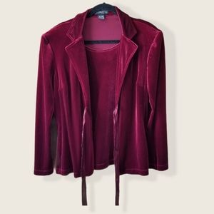 Elementz velvet feel suit top and bottom